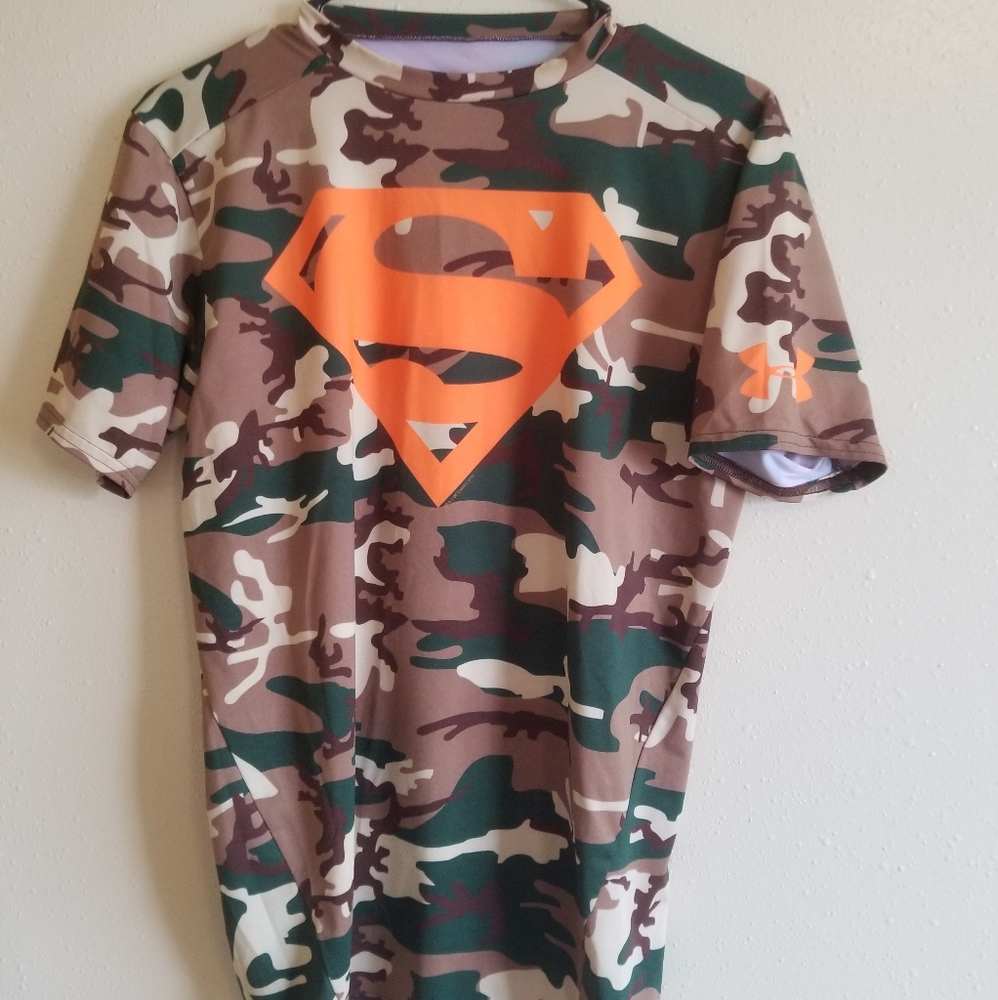 Under Armour Camo Superman compression shirt